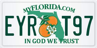 FL license plate EYRT97
