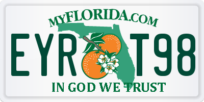 FL license plate EYRT98