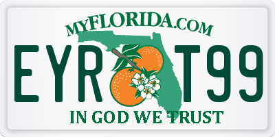 FL license plate EYRT99