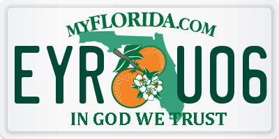 FL license plate EYRU06