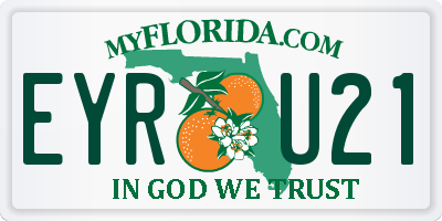FL license plate EYRU21
