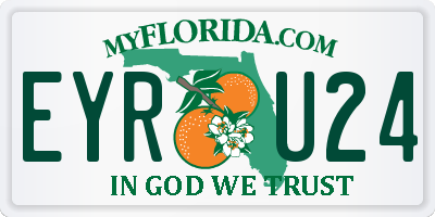 FL license plate EYRU24