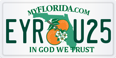 FL license plate EYRU25