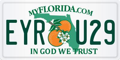 FL license plate EYRU29