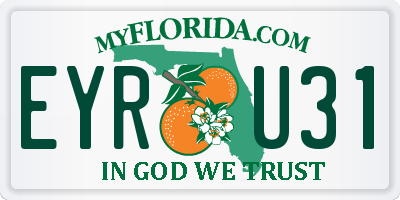 FL license plate EYRU31