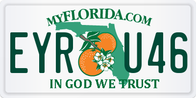 FL license plate EYRU46