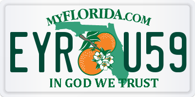 FL license plate EYRU59