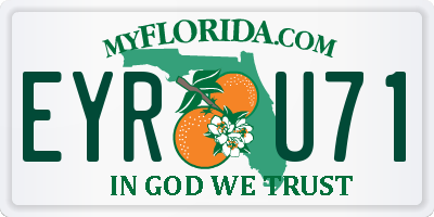 FL license plate EYRU71