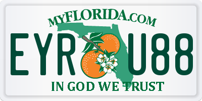 FL license plate EYRU88