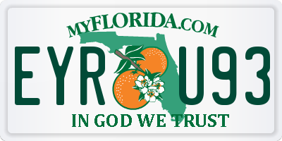 FL license plate EYRU93