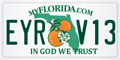 FL license plate EYRV13