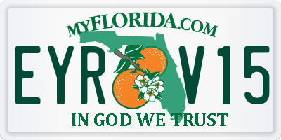 FL license plate EYRV15