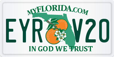 FL license plate EYRV20