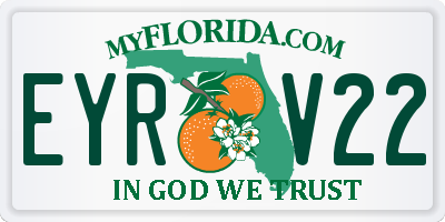 FL license plate EYRV22