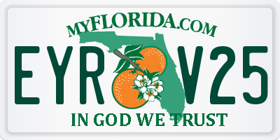 FL license plate EYRV25