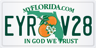 FL license plate EYRV28