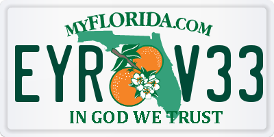 FL license plate EYRV33