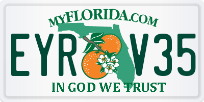 FL license plate EYRV35