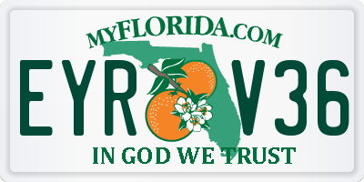 FL license plate EYRV36