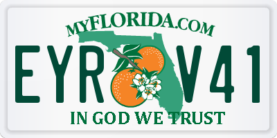 FL license plate EYRV41