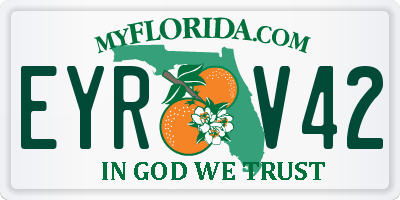 FL license plate EYRV42
