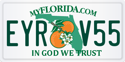 FL license plate EYRV55