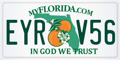 FL license plate EYRV56