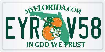 FL license plate EYRV58