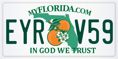 FL license plate EYRV59