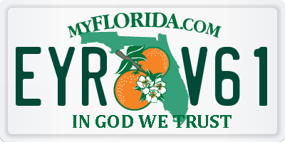 FL license plate EYRV61