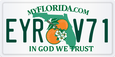 FL license plate EYRV71