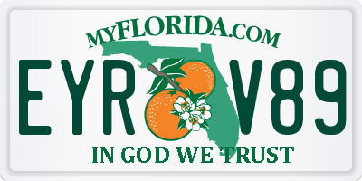 FL license plate EYRV89