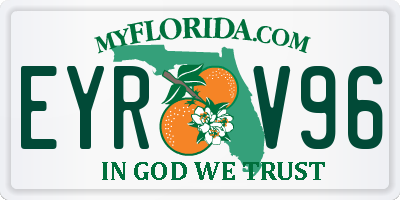 FL license plate EYRV96