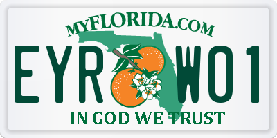 FL license plate EYRW01