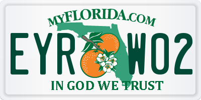 FL license plate EYRW02