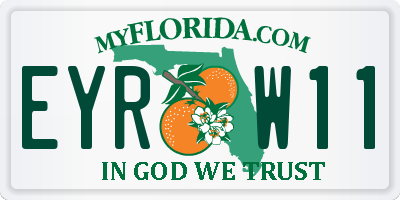 FL license plate EYRW11