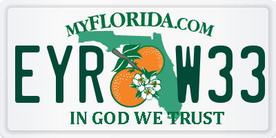 FL license plate EYRW33