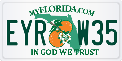FL license plate EYRW35