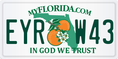 FL license plate EYRW43