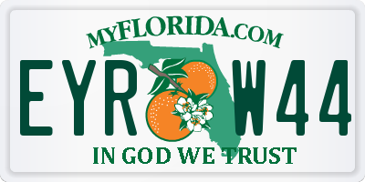 FL license plate EYRW44