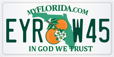 FL license plate EYRW45