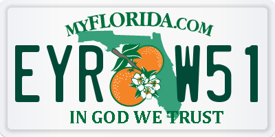 FL license plate EYRW51