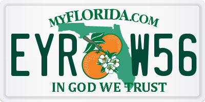 FL license plate EYRW56