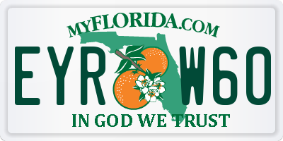 FL license plate EYRW60