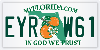 FL license plate EYRW61
