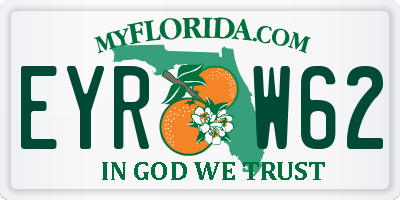 FL license plate EYRW62