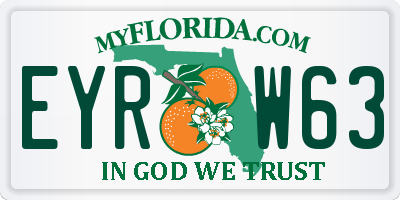 FL license plate EYRW63