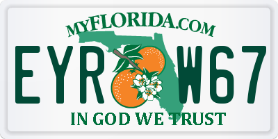 FL license plate EYRW67