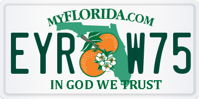 FL license plate EYRW75