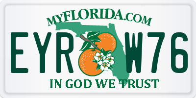 FL license plate EYRW76